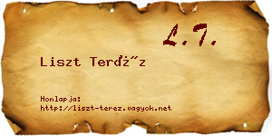 Liszt Teréz névjegykártya